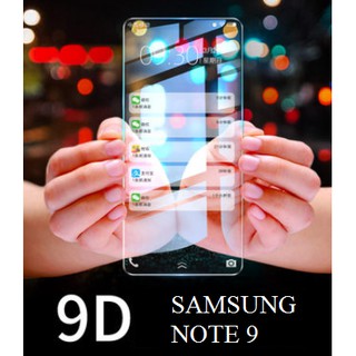 [ KÍNH NOTE 9] Kính cường lực 9D trong suốt full màn samsung chống tia uv và ánh sáng xanh( kèm hộp và combo hỗ trợ dán)