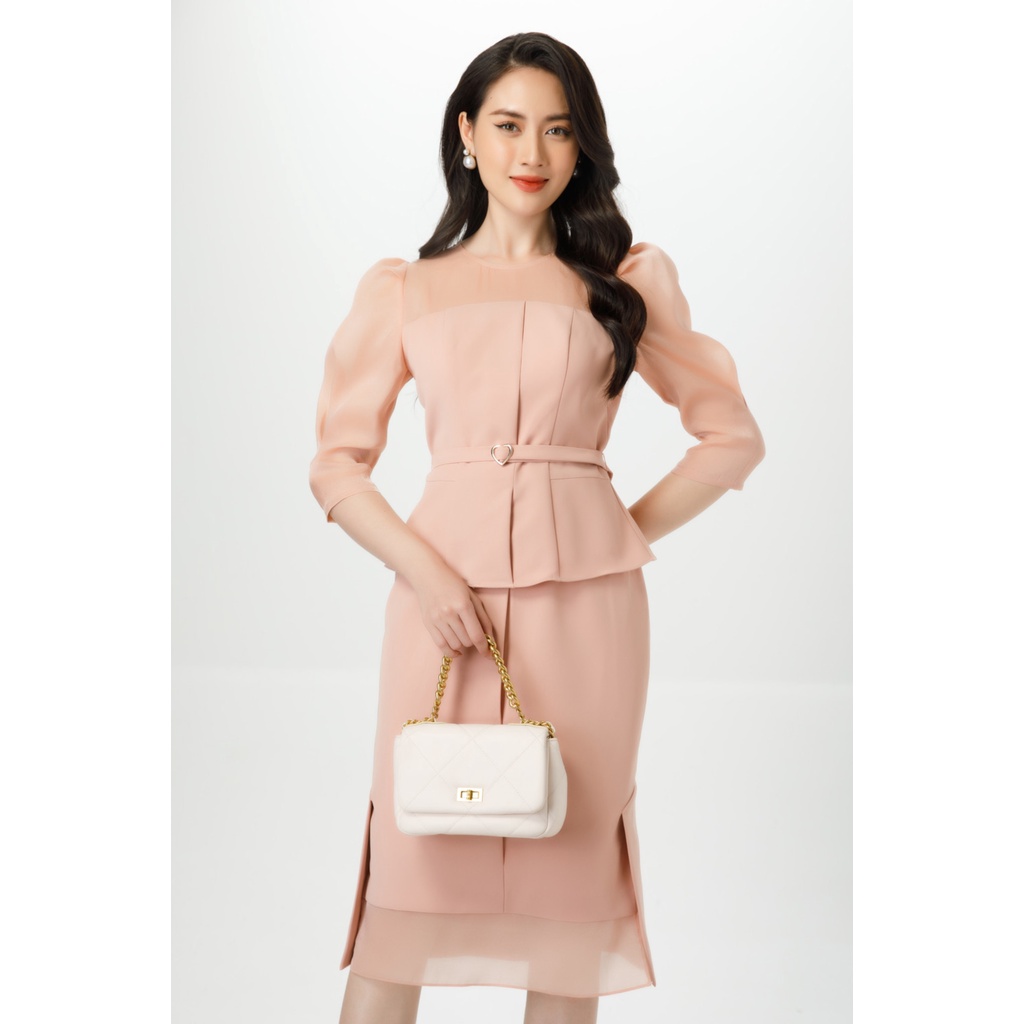 Đầm đen 2 lớp IVY moda MS 48M6945