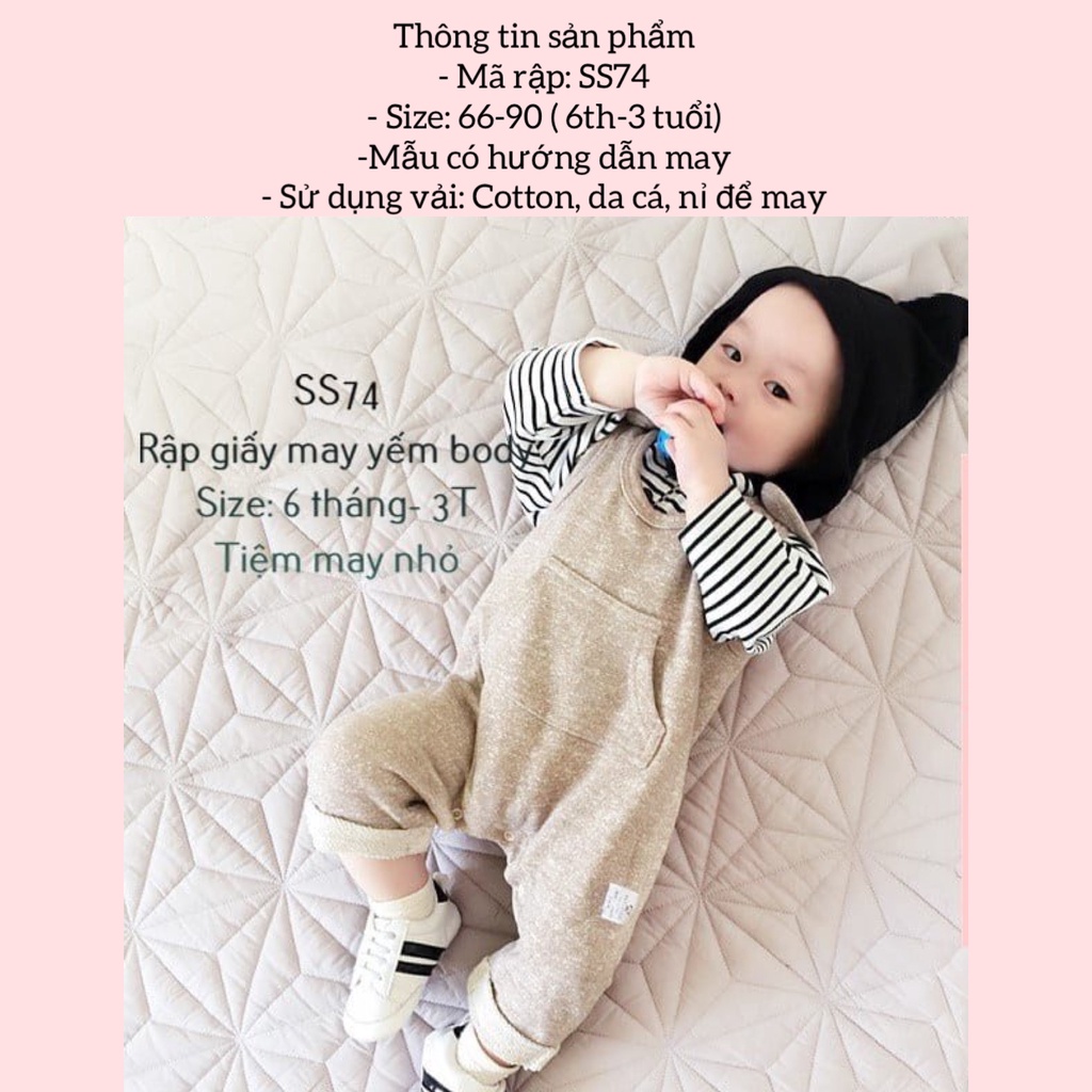 Rập giấy may yếm cho bé_SS74