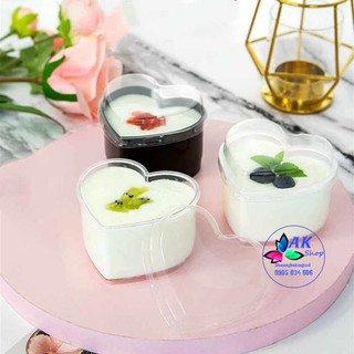 2191.010 SET 10 HỘP ĐỰNG BÁNH MOUSSE TIM + NẮP