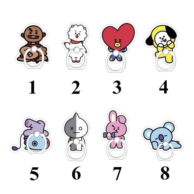 Nhẫn Đỡ Điện Thoại Hình Nhóm Nhạc Bts