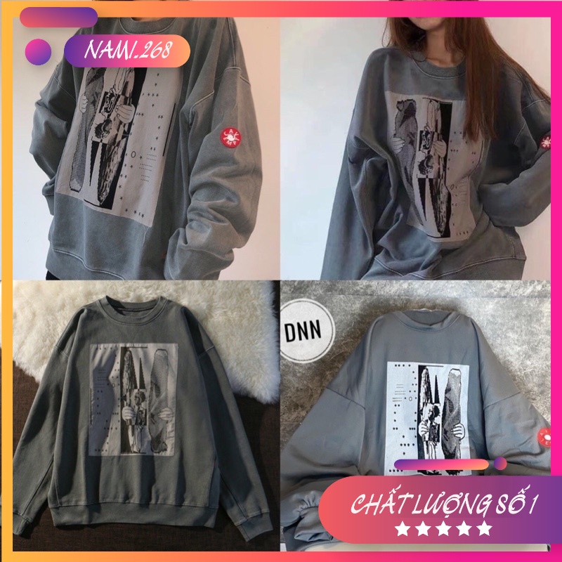 ÁO SWEATER UNISEX Freesize , Áo Nỉ Thụng Tay Phồng (Hàng Có Sẵn , Ảnh Thật)