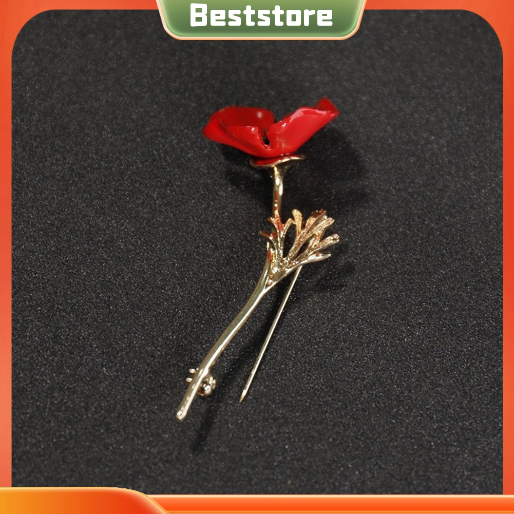 Ghim cài áo hình hoa phong cách vintage thời trang