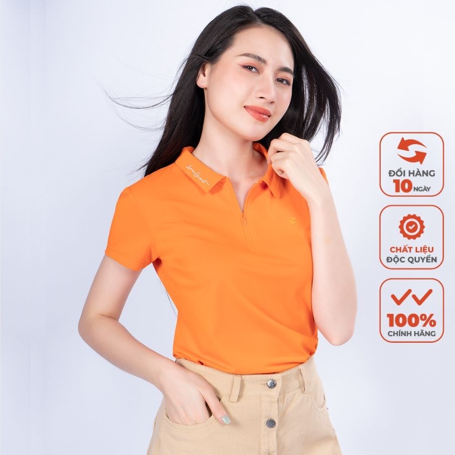 Áo Polo Nữ Livan Sport Màu Đen New Daily Thanh Lịch Chống Nhăn Nhàu Kháng Khuẩn Cao Cấp