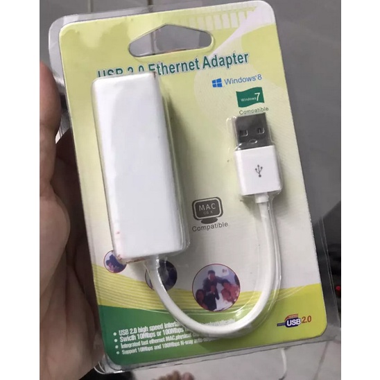 Cáp chuyển USB sang cổng mạng LAN (Enthernet RJ45) - usb to lan - usb ra lan