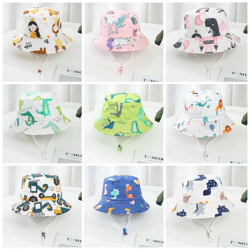 Mũ vành cho bé, mũ bucket trẻ em size 50,52,54