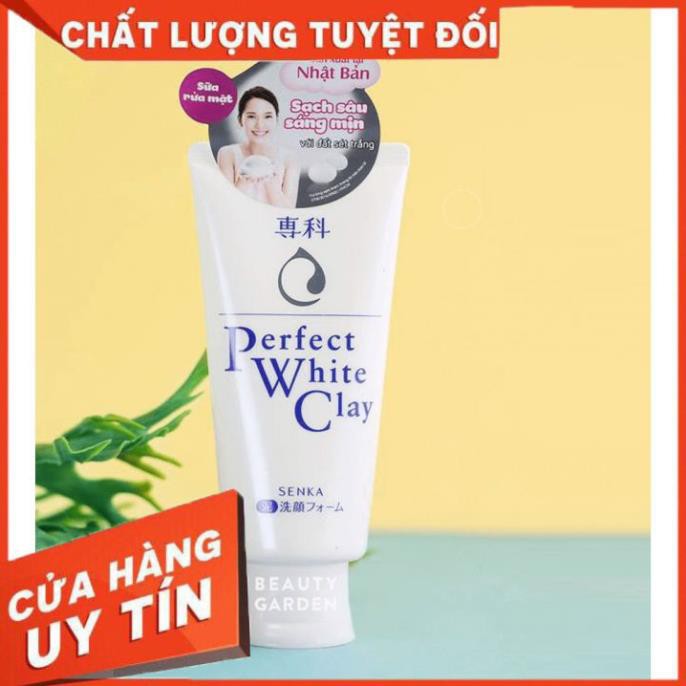 Sửa rửa mặt Senka CHÍNH HÃNG  Sữa rửa mặt đất sét Perfect Whip Clay loại bỏ tế bào chết, cho làn da sáng rạng rỡ