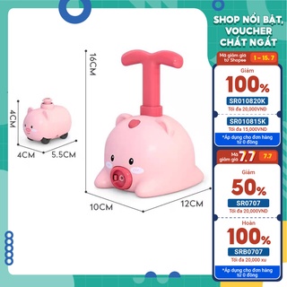 [SIÊU RẺ] Bộ đồ chơi ô tô bơm bóng cho bé, ô tô thổi bóng hình con vật đáng yêu