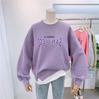 Áo Sweater nữ nỉ da cá | Áo thun nữ| Áo nỉ nữ form rộng thiết kế dáng hai lớp áo phong cách trẻ trung Hàn Quốc 2021 Quố