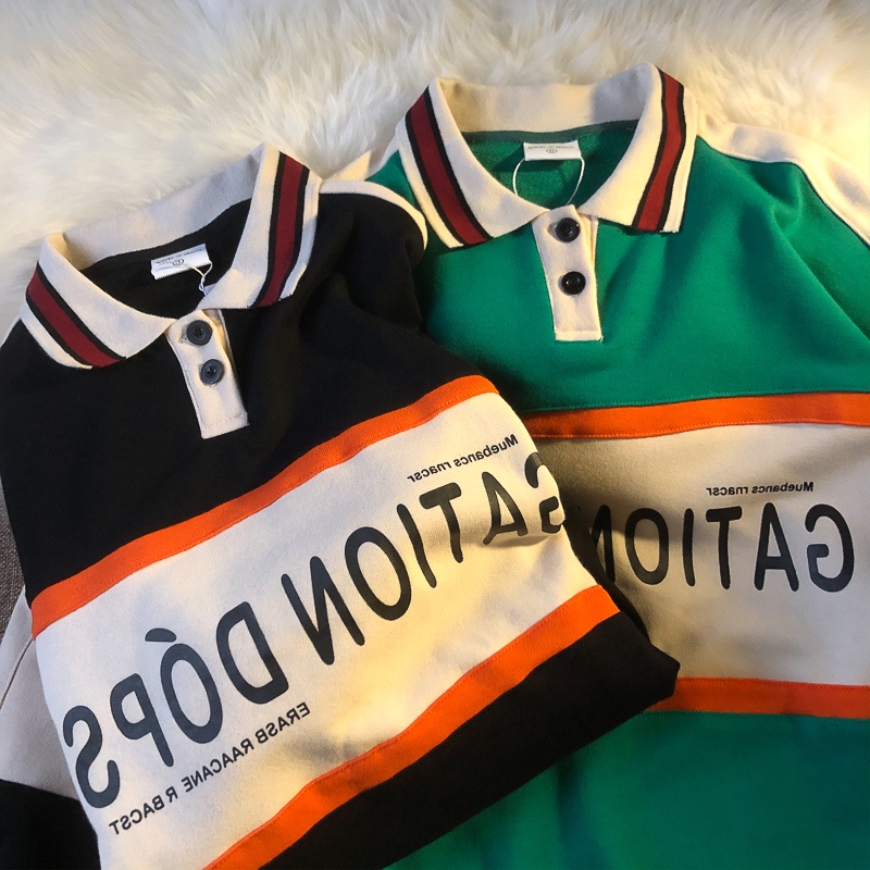 [Hàng Order] Áo Polo GATIONDOPS có cổ ULzzang form rộng dài tay dày dặn Unisex mới nhất thu đông 2021 OR024 | BigBuy360 - bigbuy360.vn