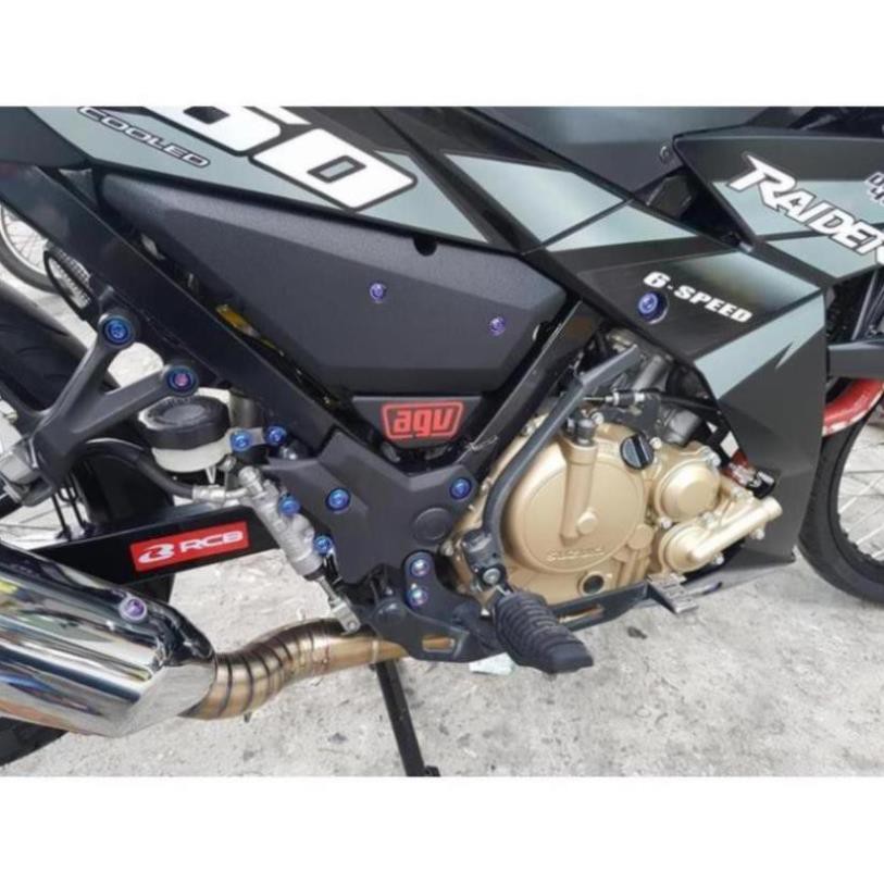 Óc full dán áo xe Raider màu Titan Lục bảo