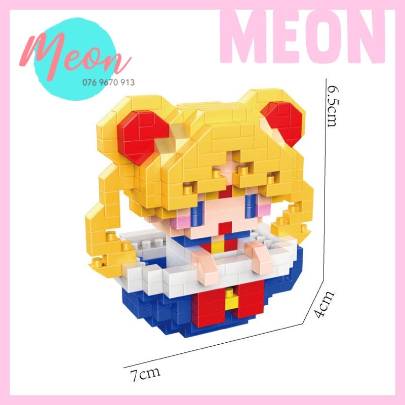 Xếp hình miniblock chibi cute - lego Thuỷ thủ mặt trăng sailor moon size M