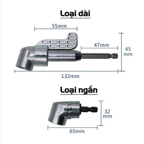 Đầu chuyển hướng bắt vít góc hẹp chân lục giác 6.35