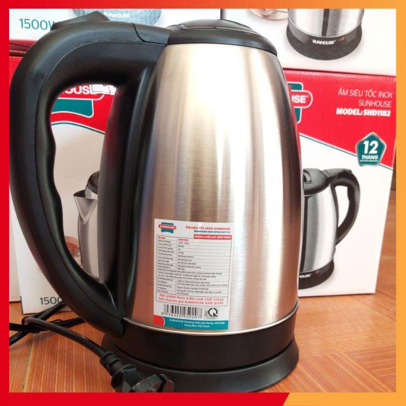 Ấm siêu tốc inox SUNHOUSE SHD1182
