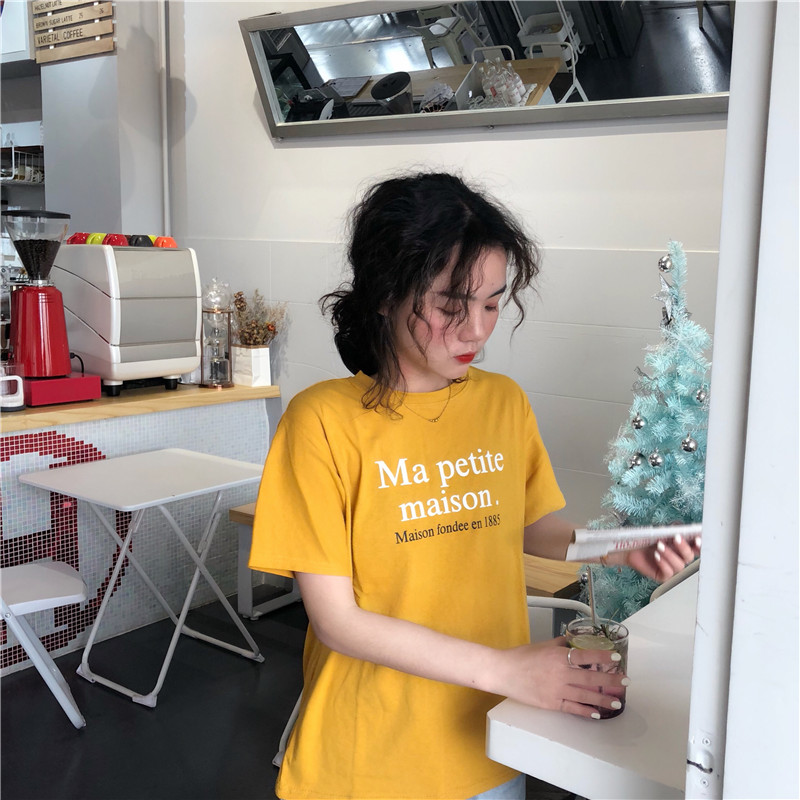 Áo thun tay lỡ form rộng phong cách hàn quốc dành cho nữ