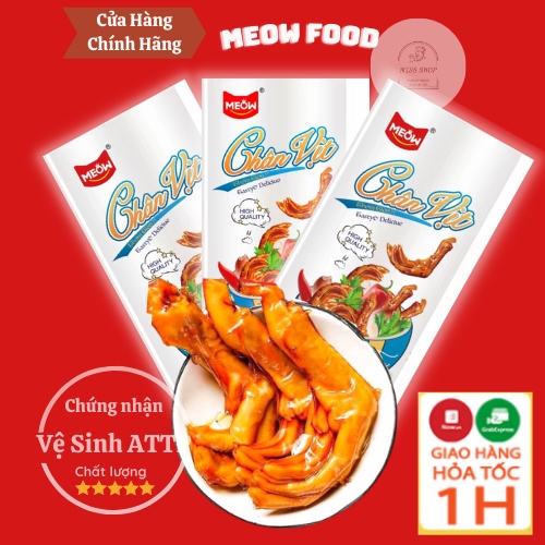 [NEW] Chân Vịt Cay Meow - Chân vịt Việt Nam Món Ăn Vặt Thơm Ngon Đậm Vị với 31.8 gram