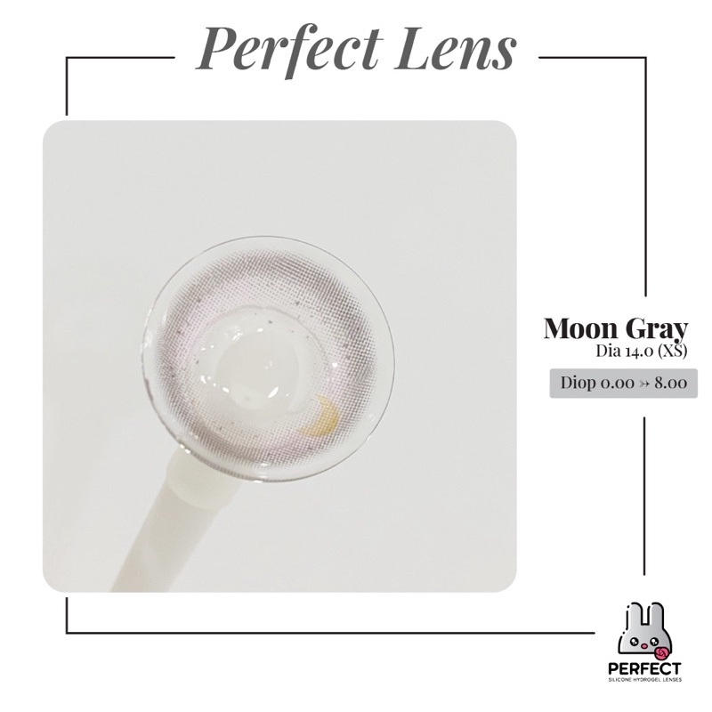 Lens Mắt , Kính Áp Tròng MOON GRAY Có Độ Cận và Không Độ , DIA 14.0 , Cho Mắt Nhạy Cảm Giá Sale