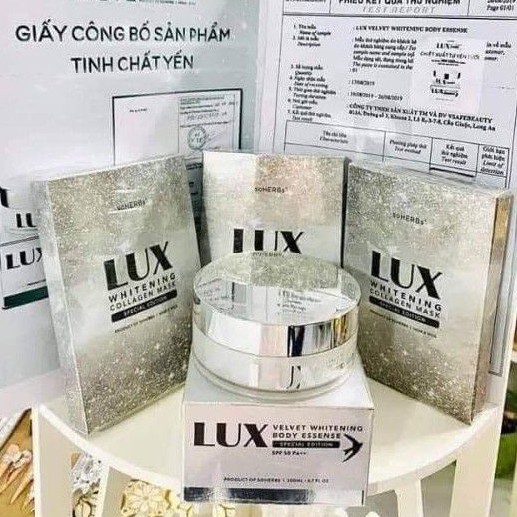 COMBO DƯỠNG BODY Ủ LUX TRUYỀN TRẮNG & KEM BODY LUX YẾN TƯƠI