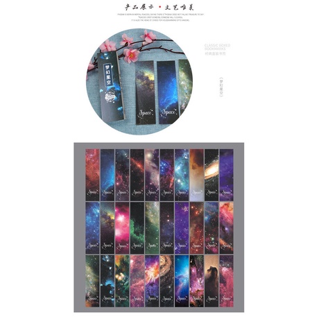 Bộ 30 thẻ đánh dấu sách hình phong cảnh sáng tạo