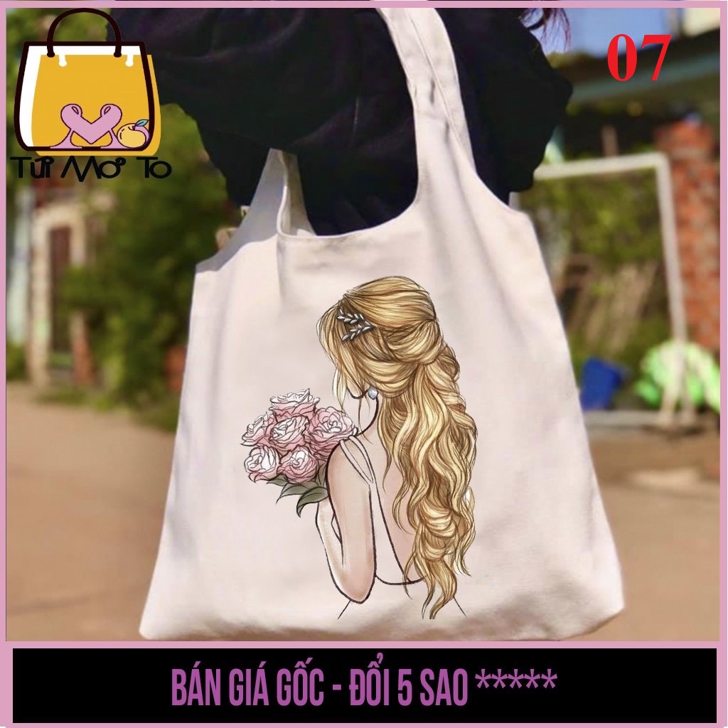 [Nhận In Theo Mẫu] 100 Mẫu Hot Nhất Túi Tote Vải Canvas Đẹp Cực Hot Có Khóa Miệng