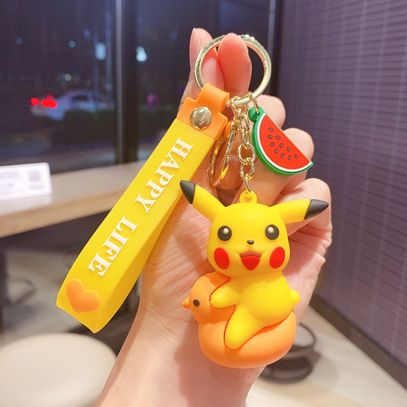 Móc Khóa pvc Hình Vịt Hoạt Hình Sáng Tạo Dễ Thương