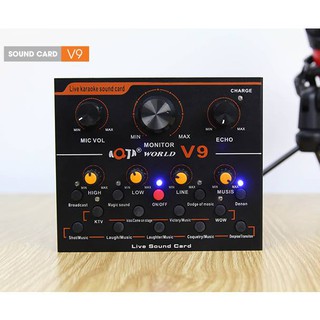 Sound card thu âm V9 plus