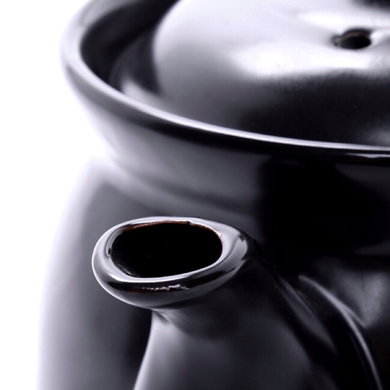 Ấm đất nung, ấm sắc, ấm hầm tráng men, ấm pha trà 2L phong cách