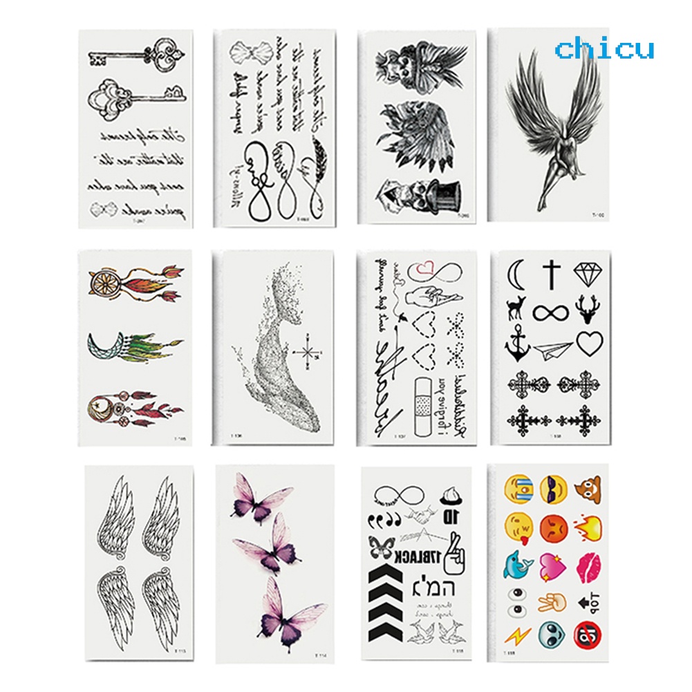 [Hàng mới về] Hình xăm dán tạm thời họa tiết cánh bướm nghệ thuật