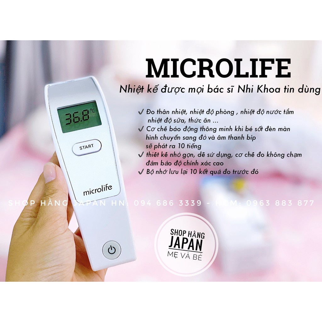 Nhiệt kế điện tử hồng ngoại đo trán Microlife FR1MF1 - Hàng chính hãng