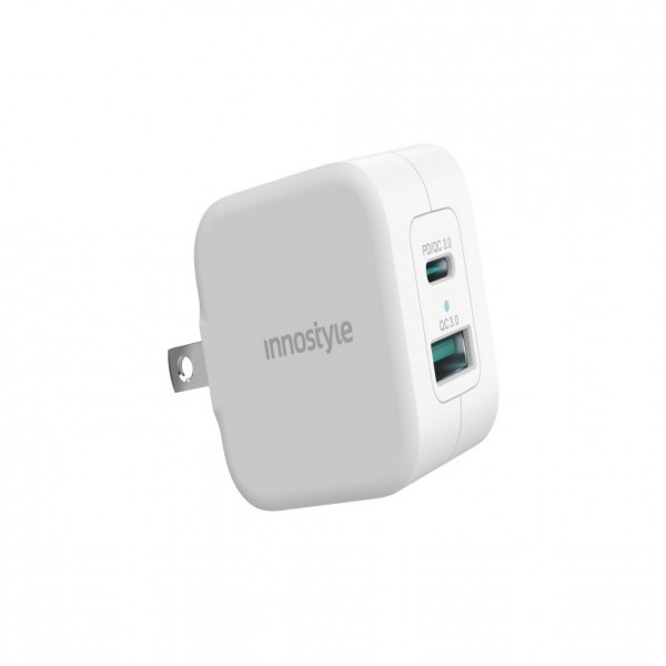 Củ Sạc 2 Cổng Innostyle USA 20W PD/QC3.0 Dành Cho iPhone 14/13/12 Series