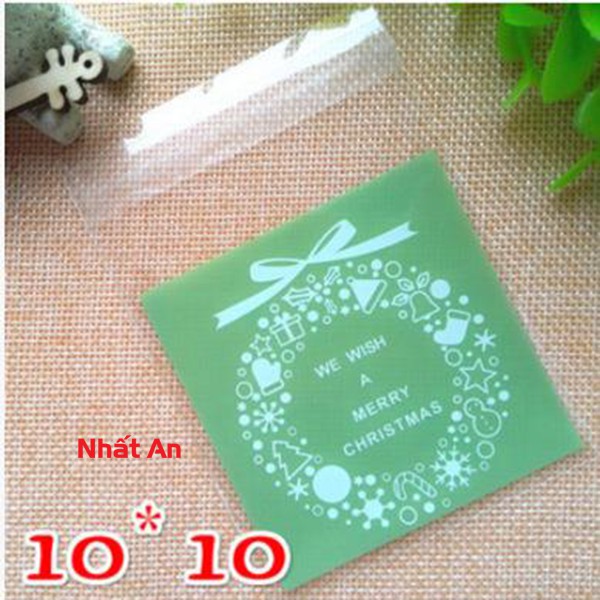 Túi dán Noel 10x10cm (Mẫu 21) - 100 cái