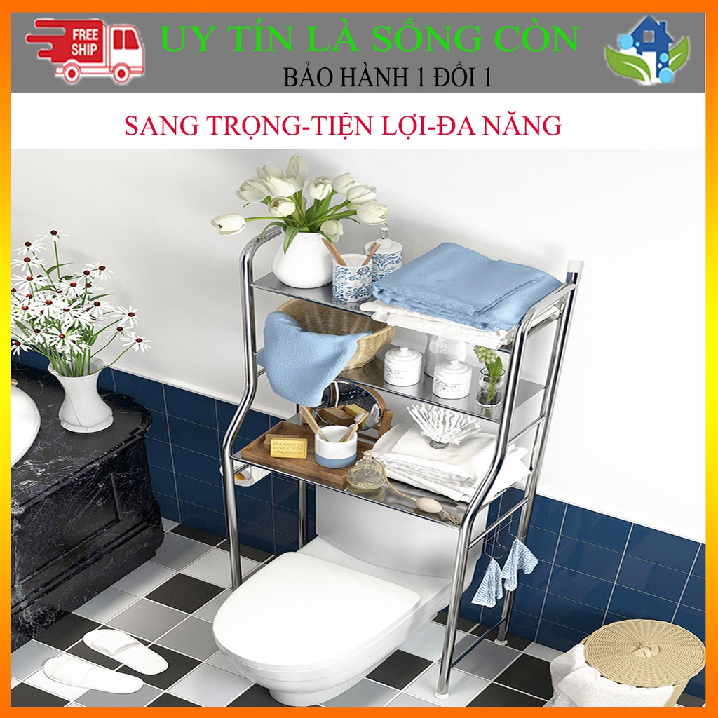 [ Rẻ Vô Đich ] Kệ Máy Giặt Kệ Bồn Cầu Inox 304 Đa Năng Siêu Tiện Dụng Không Cần Khoan Đục