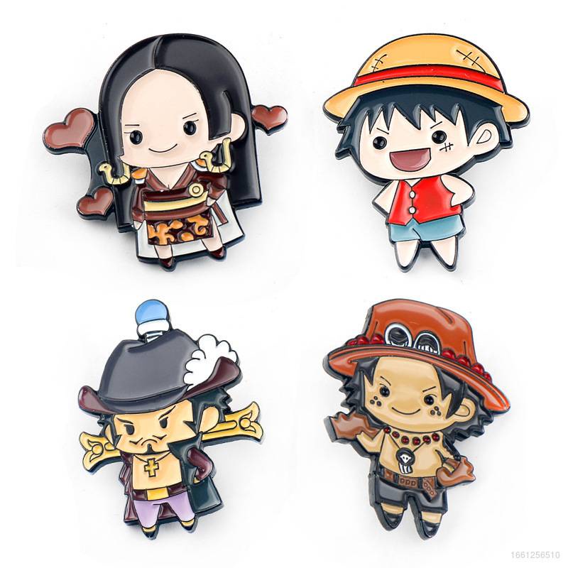 Huy Hiệu Cài Áo Kim Loại Hình Nhân Vật Luffy Ace Hancock Trong Phim Hoạt Hình One Piece