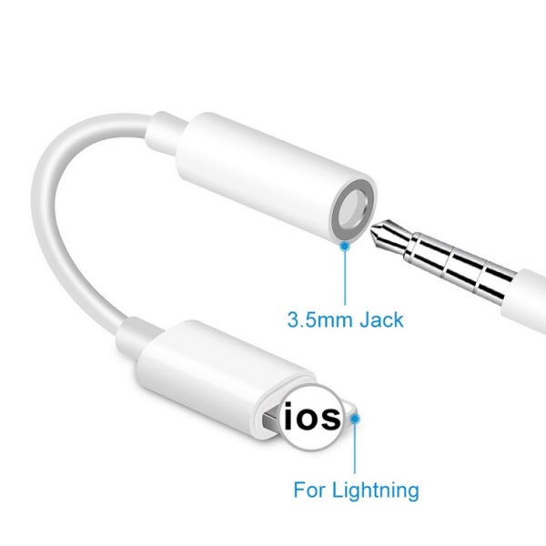 Jack cắm chuyển đổi từ đầu cái sang đầu đực 3.5mm cho tai nghe iPhone 7 8 X