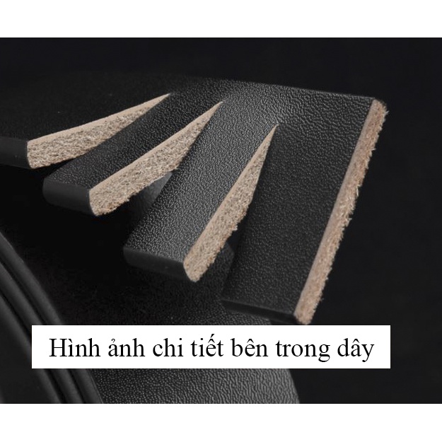 Dây thắt lưng da trâu nam không mặt khoá dài 120cm rộng 3.2cm (dùng cho khoá kim) thương hiệu Heika