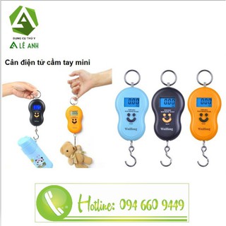 Cân điện tử cầm tay mini, cân điện tử cầm tay 50kg, cân điện tử cầm tay mặt cười