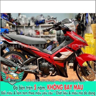 Tem rời exciter 2006-2010 đỏ trắng đen -1