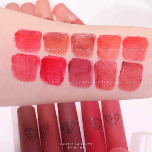 Son Kem Lì, Mịn Mượt Nhẹ Môi 3CE Blur Water Tint 4.6g