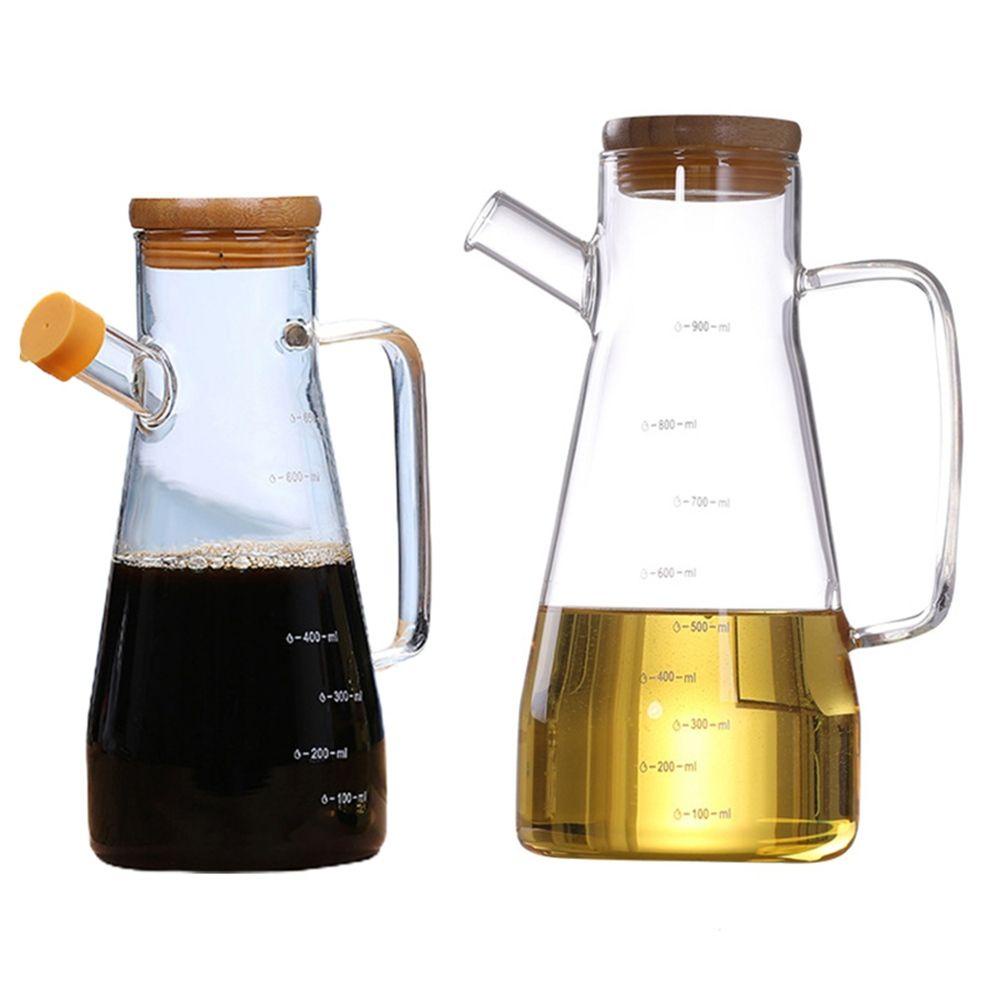 Chai Thủy Tinh Trong Suốt Đựng Dầu Ăn / Nước Sốt 650 / 900ml
