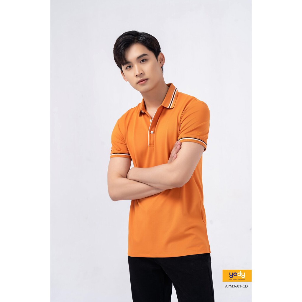 Áo polo nam coolmax phối bo YODY kiểu dáng trẻ trung thoáng mát - APM3681 | BigBuy360 - bigbuy360.vn