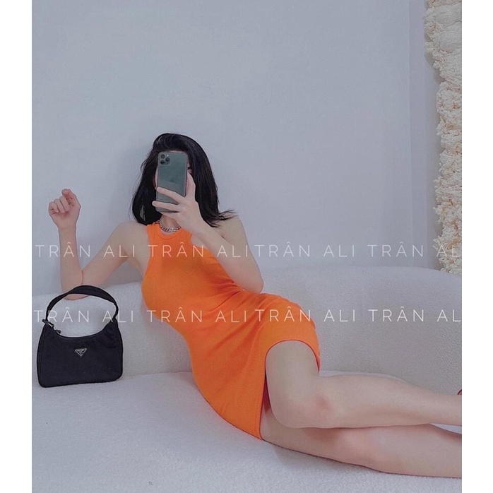 Đầm body kiểu dáng ba lỗ chất thun borip siêu ôm siêu tôn dáng sexy