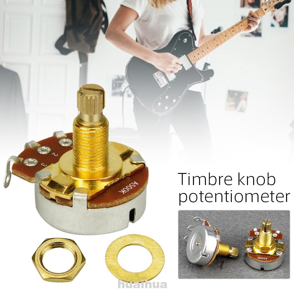 A500K B500K Shaft Parts Tone Volume Splined Bass Effect Electric Guitar Potentiometer răng