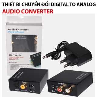Bộ chuyển quang Optical Coaxial to Audio loại lớn ( tặng kèm dây quang 1m5 )