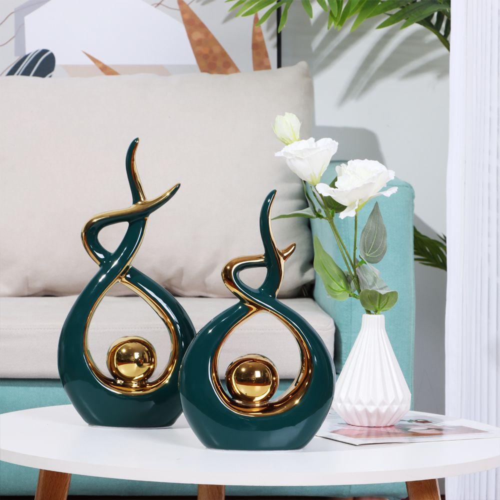 Tượng Gốm Hình Tượng Điêu Khắc Trừu Tượng Sáng Tạo Trang Trí Phòng Kh
