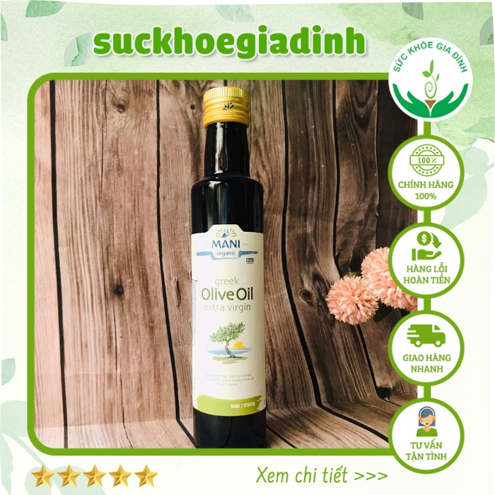 Dầu Olive Extra Virgin Hữu Cơ 250ml