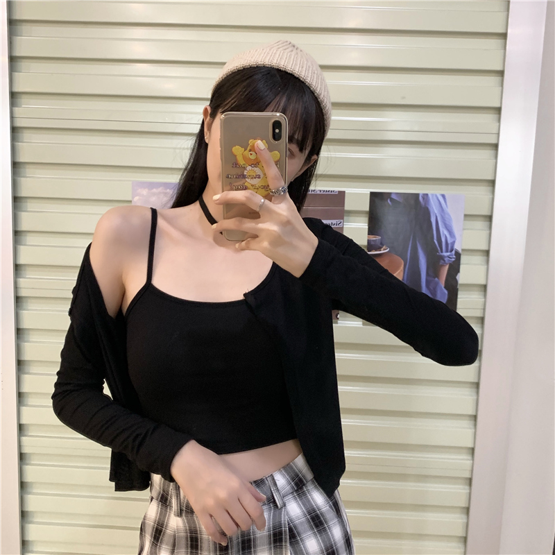 SUXI Áo Khoác Cardigan Tay Dài Màu Trơn Thời Trang Mùa Thu Cho Nữ