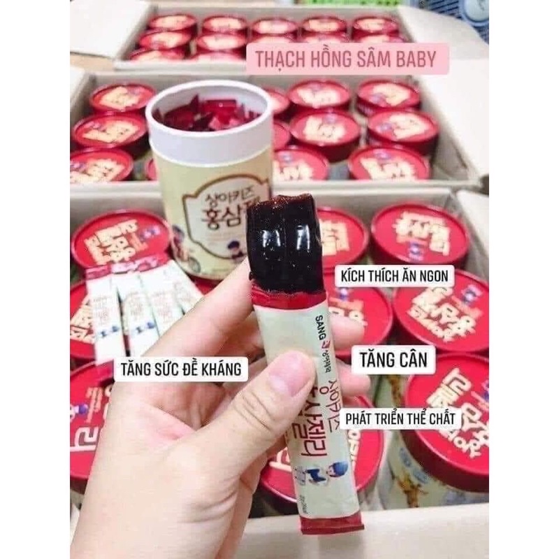[ QUÀ TẶNG CAO CẤP ] Thạch Hồng Sâm Baby Sanga Hàn Quốc Cho Bé - HŨ 30 GÓI * 20gr