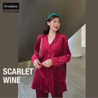 Set pyjama nhung hourglass - scarlet wine