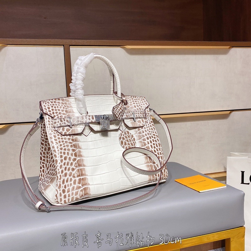 Túi xách nữ Hermes Birkin bạch tạng size 30 cao cấp