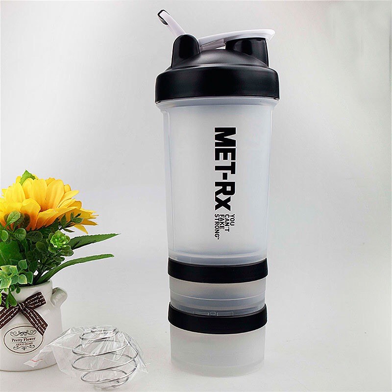 Bình nước thể thao tập Gym - Bình lắc nhiều ngăn 700ml